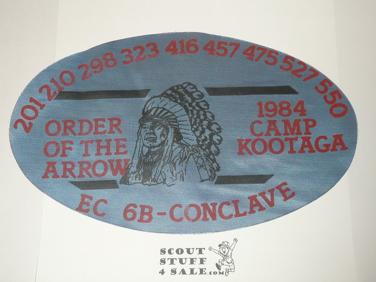 Section EC-6B Order of the Arrow Conclave Jacket Patch, 1984, Camp Kootaga