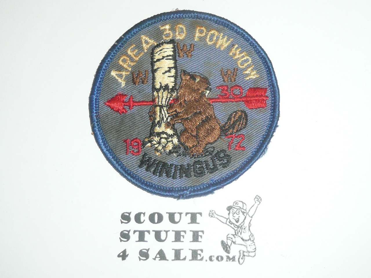 Area 3-D Order of the Arrow Conclave Patch, 1972, soiled