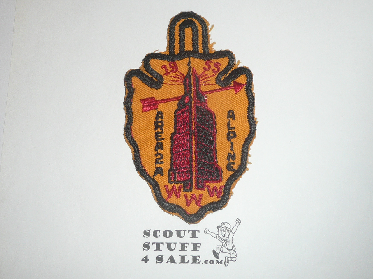 1955 Order of the Arrow Area 2-A Conference Patch, with button loop