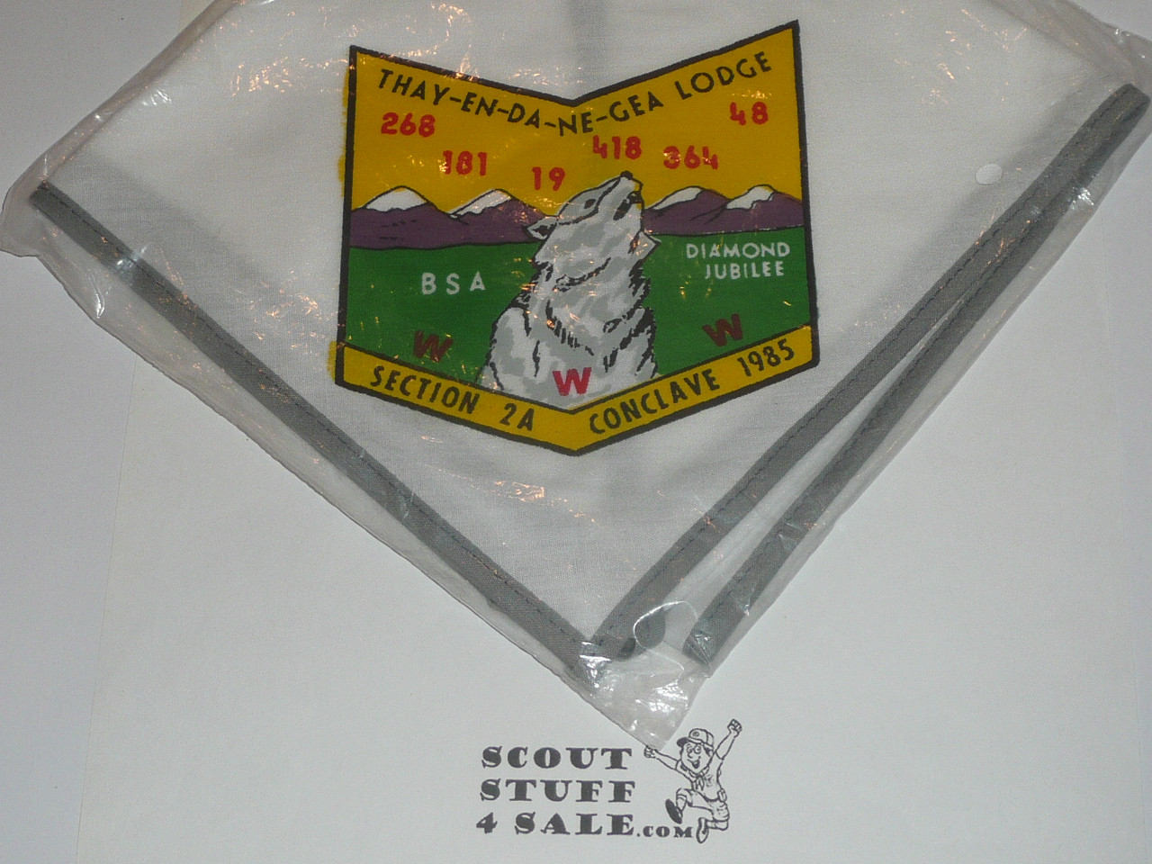 1985 Order of the Arrow Section 2-A Conclave Neckerchief, Thay-En-Da-Ne-Gea Host