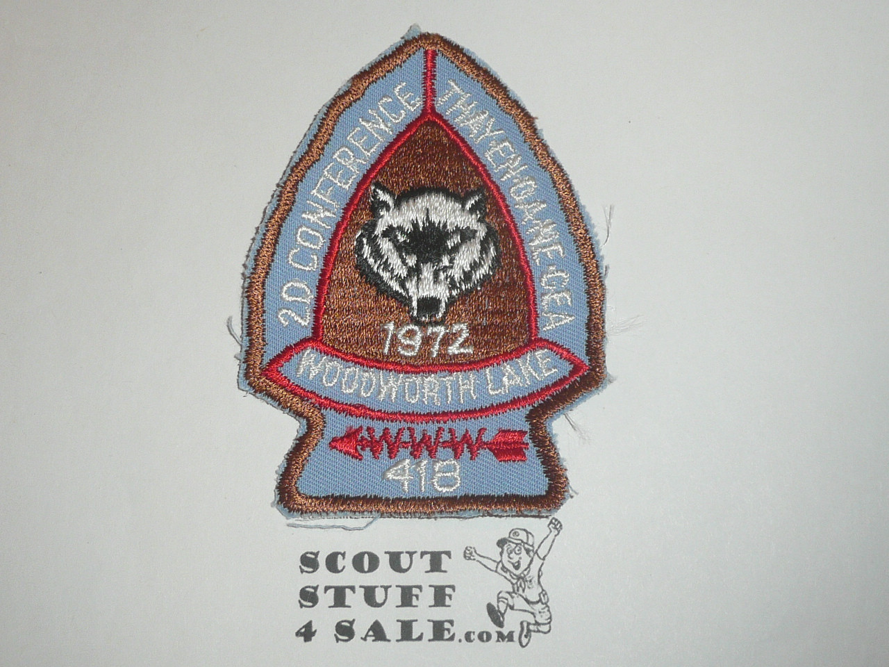 Order of the Arrow Area 2-D Conference Patch, 1972, Woodworth Lake