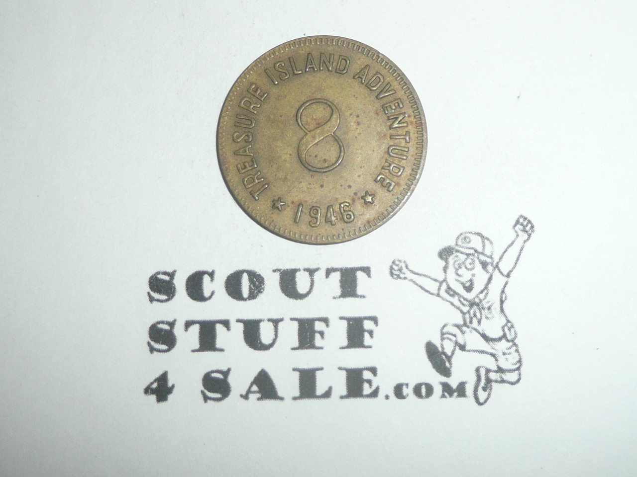 1946 Treasure Island Adventure Pieces of Eight Coin / Token