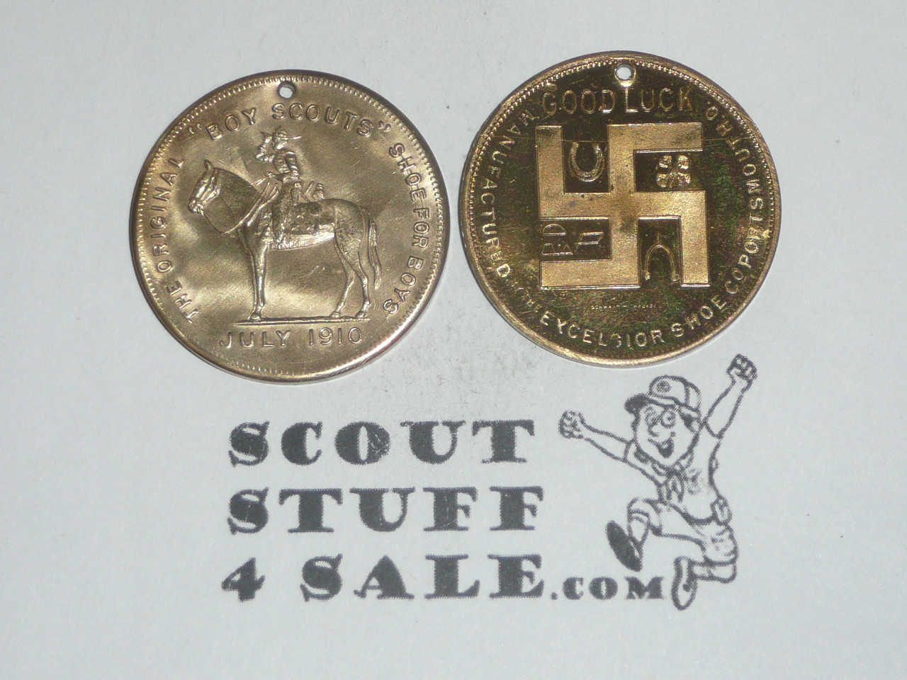 Excelsior Shoe Company Teens Boy Scout Coin / Token , Version 2 in exceptional condition