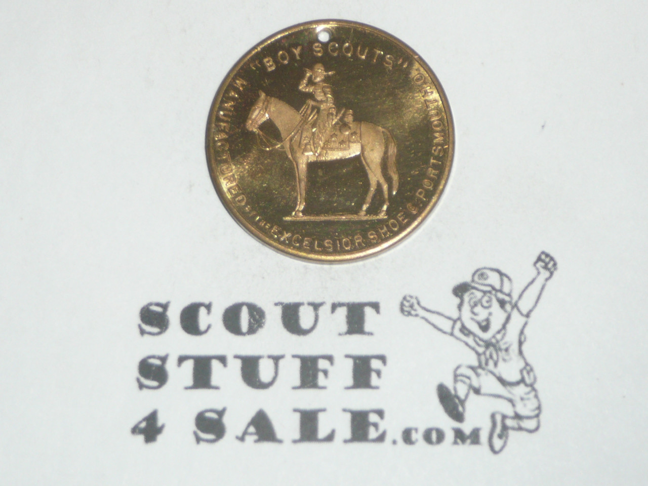 Excelsior Shoe Company Teens Boy Scout Coin / Token , Version 3 in Exceptional condition