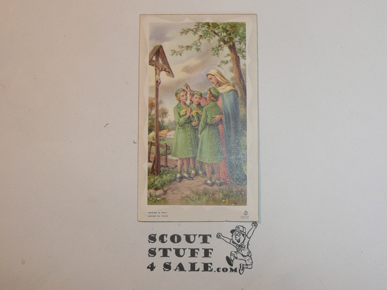 Girl Scout Catholic Prayer Card, Printed in Italy