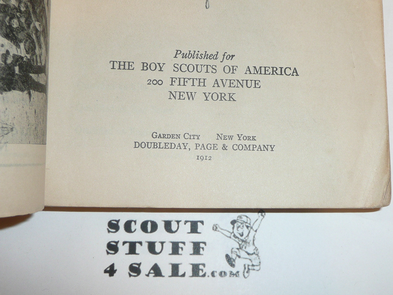 1912 Boy Scout Handbook, First Edition, No printing number listed, Some cover wear and more wear to spine