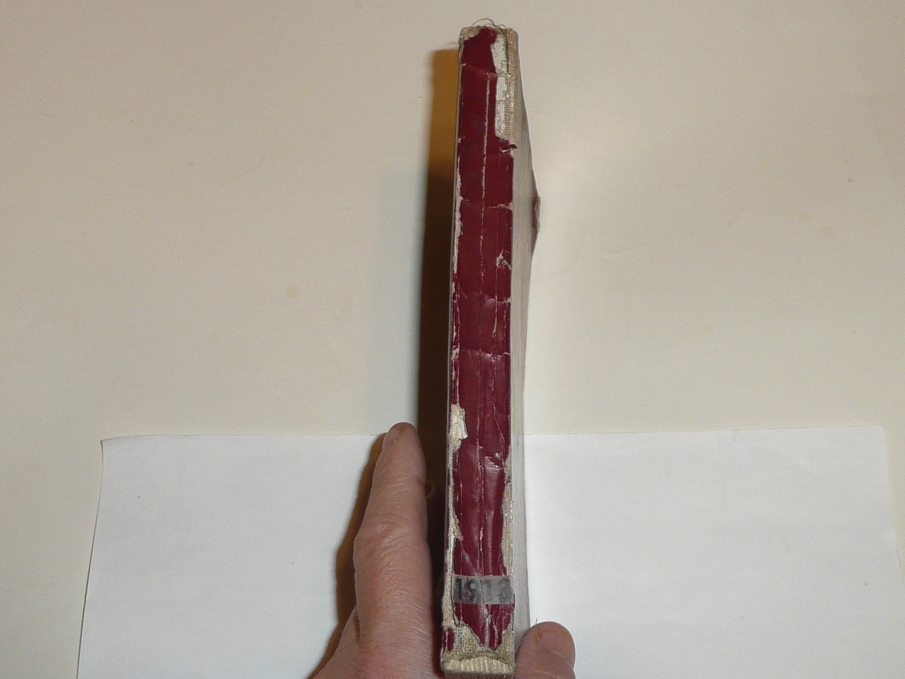 1913 Boy Scout Handbook, First Edition, Fourth Printing, printed "Fourth Edition" on title page, spine and cover wear #3