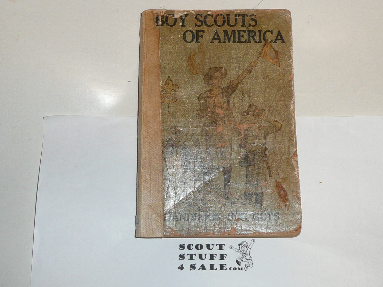 1919 Boy Scout Handbook, Second Edition, Twentieth Printing, Taped spine and cover wear