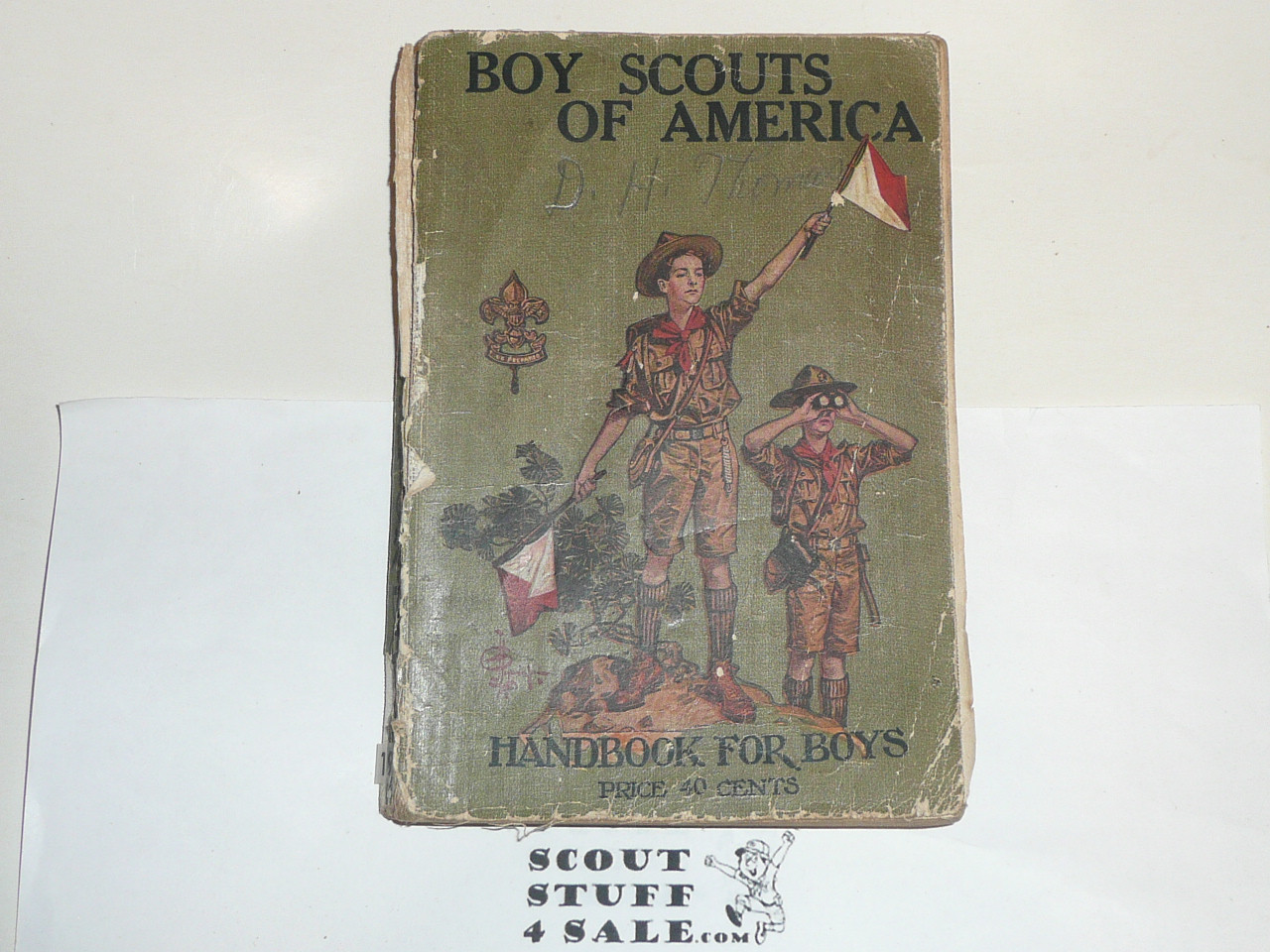 1923 Boy Scout Handbook, Second Edition, Twenty-seventh Printing, Some cover and spine wear