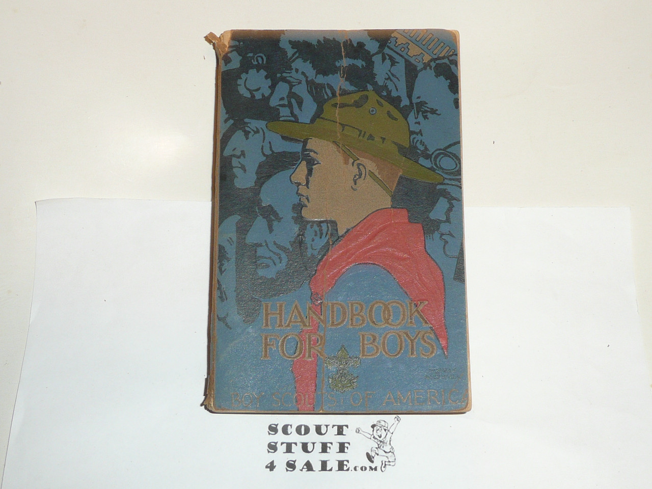 1928 Boy Scout Handbook, Third Edition, Sixth Printing, Norman Rockwell Cover, Good Used Condition