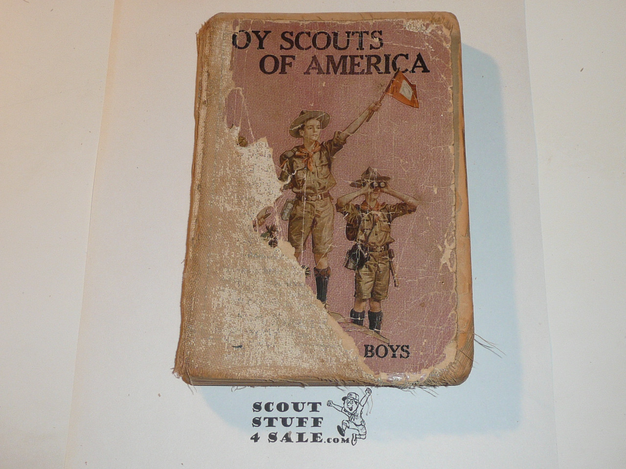 1916 Boy Scout Handbook, Second Edition, Fifteenth Printing, considerable wear to cover and spine, title page missing