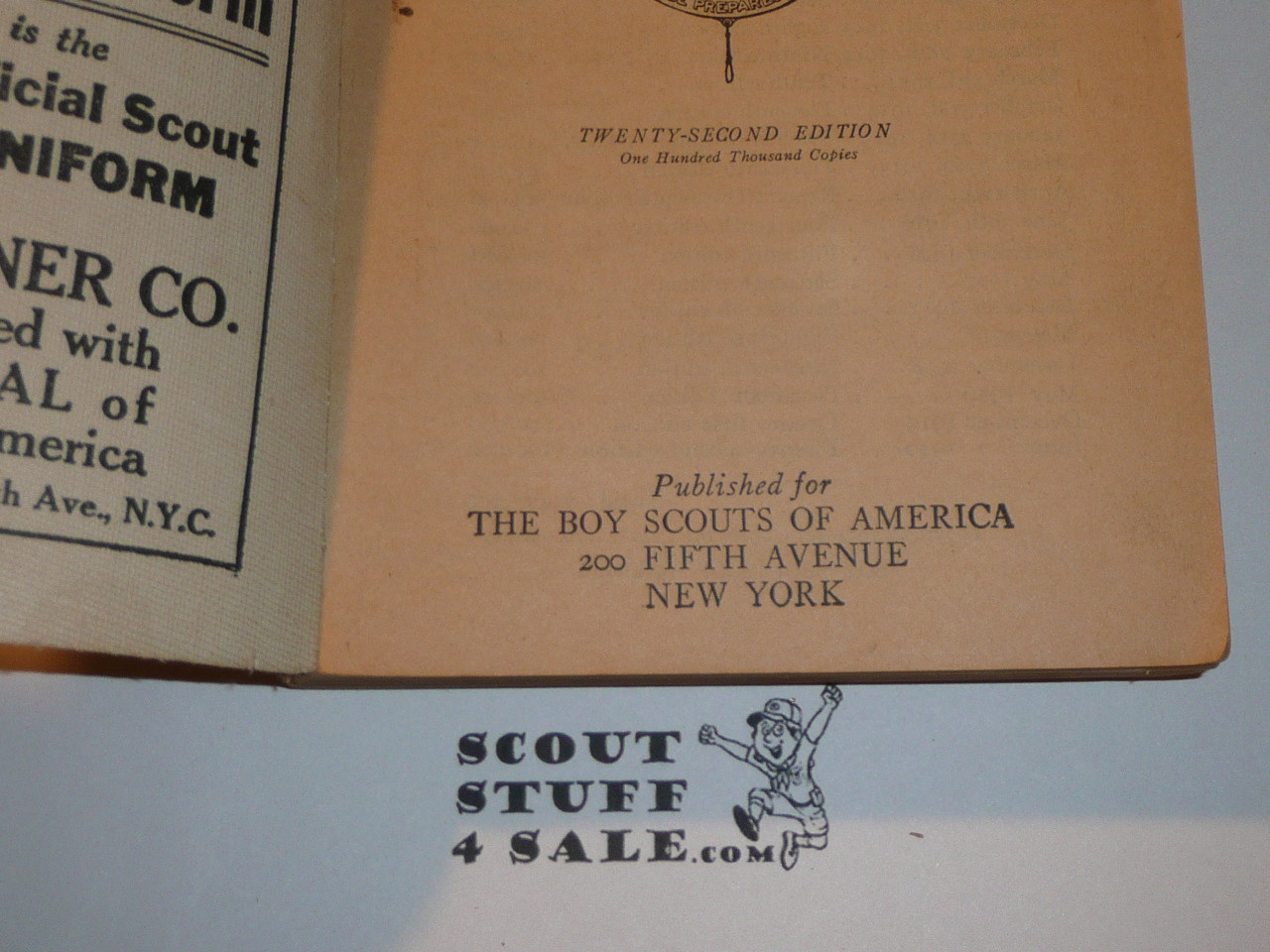 1919 Boy Scout Handbook, Second Edition, Twentieth Printing, minimal wear #3