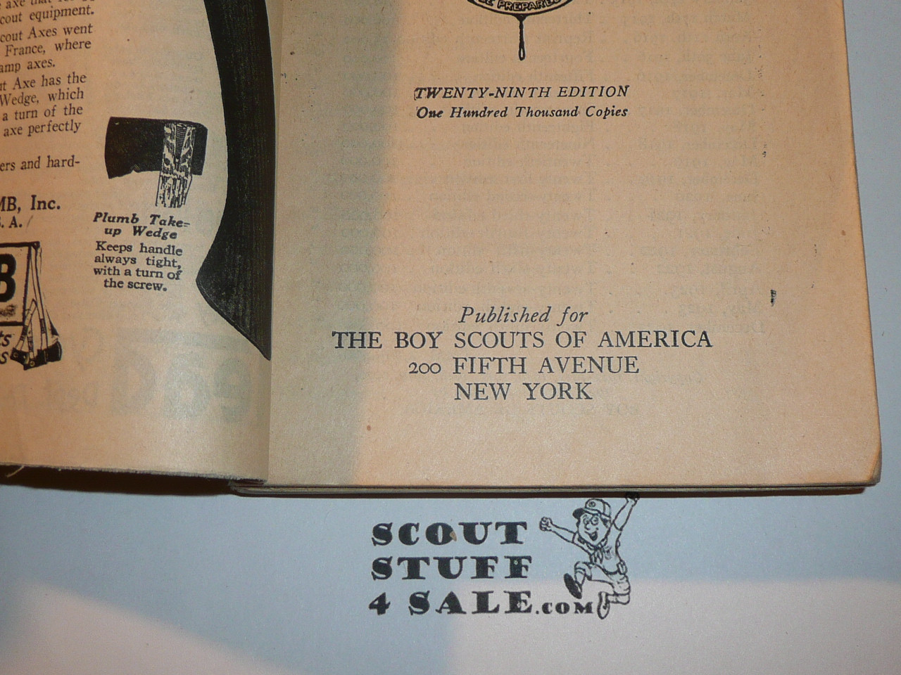 1923 Boy Scout Handbook, Second Edition, Twenty-ninth Printing, lite spine and cover wear #2