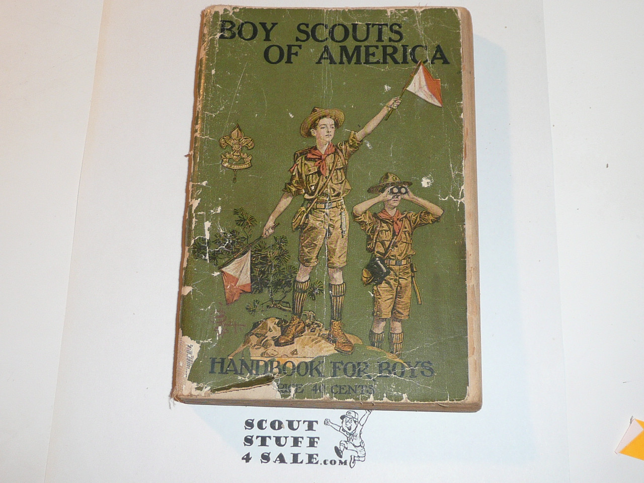 1923 Boy Scout Handbook, Second Edition, Twenty-ninth Printing, spine and cover wear #3