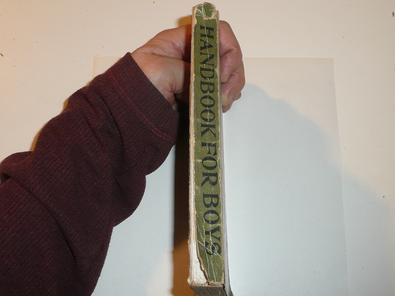 1927 Boy Scout Handbook, Second Edition, Thirty-seventh Printing, Lite wesr to cover and spine, no title page