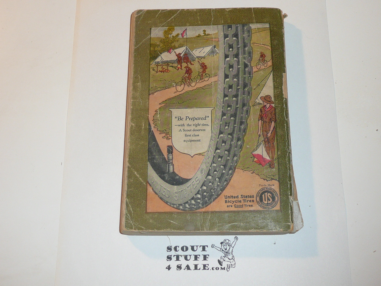 1927 Boy Scout Handbook, Second Edition, Thirty-seventh Printing, Lite wesr to cover and spine, no title page
