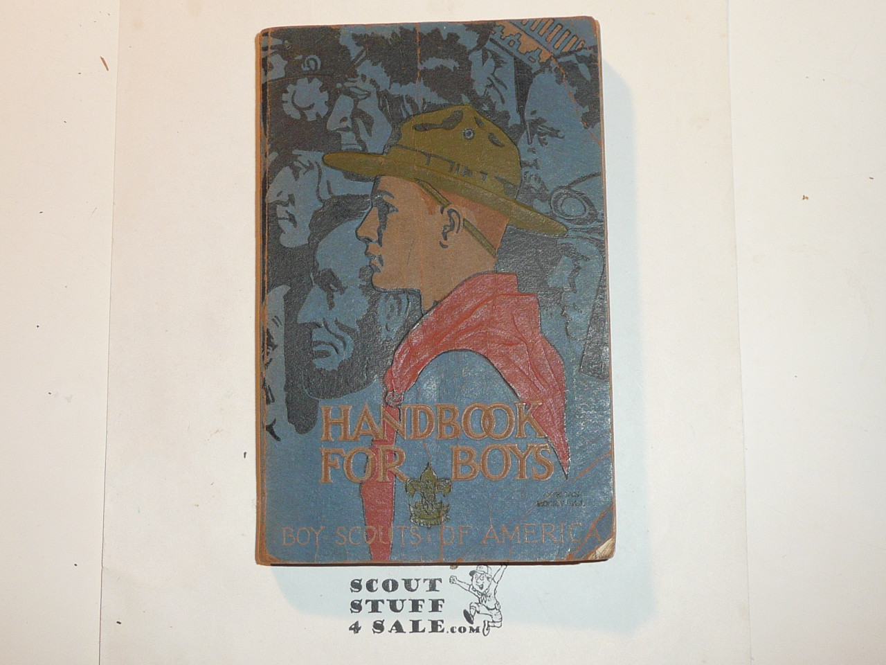 1931 Boy Scout Handbook, Third Edition, Fourteenth Printing, Norman Rockwell Cover, good used condition