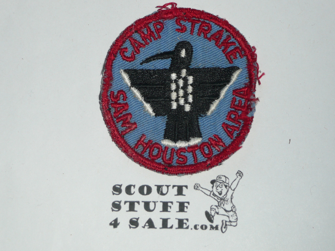 Camp Strake c/e Patch, lt blue twill, used