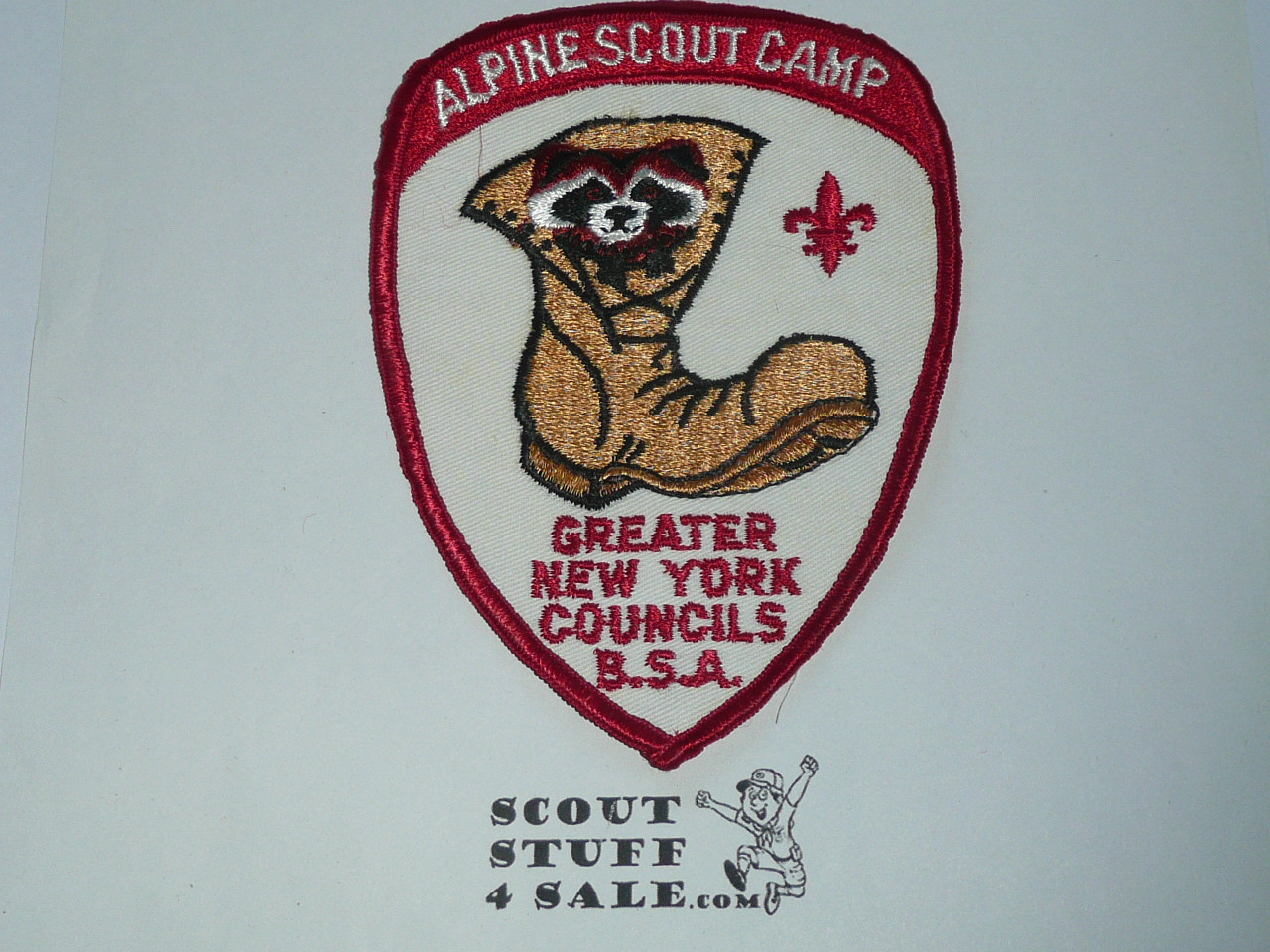 Alpine Scout Camp Patch, Greater New York Council, wht twill