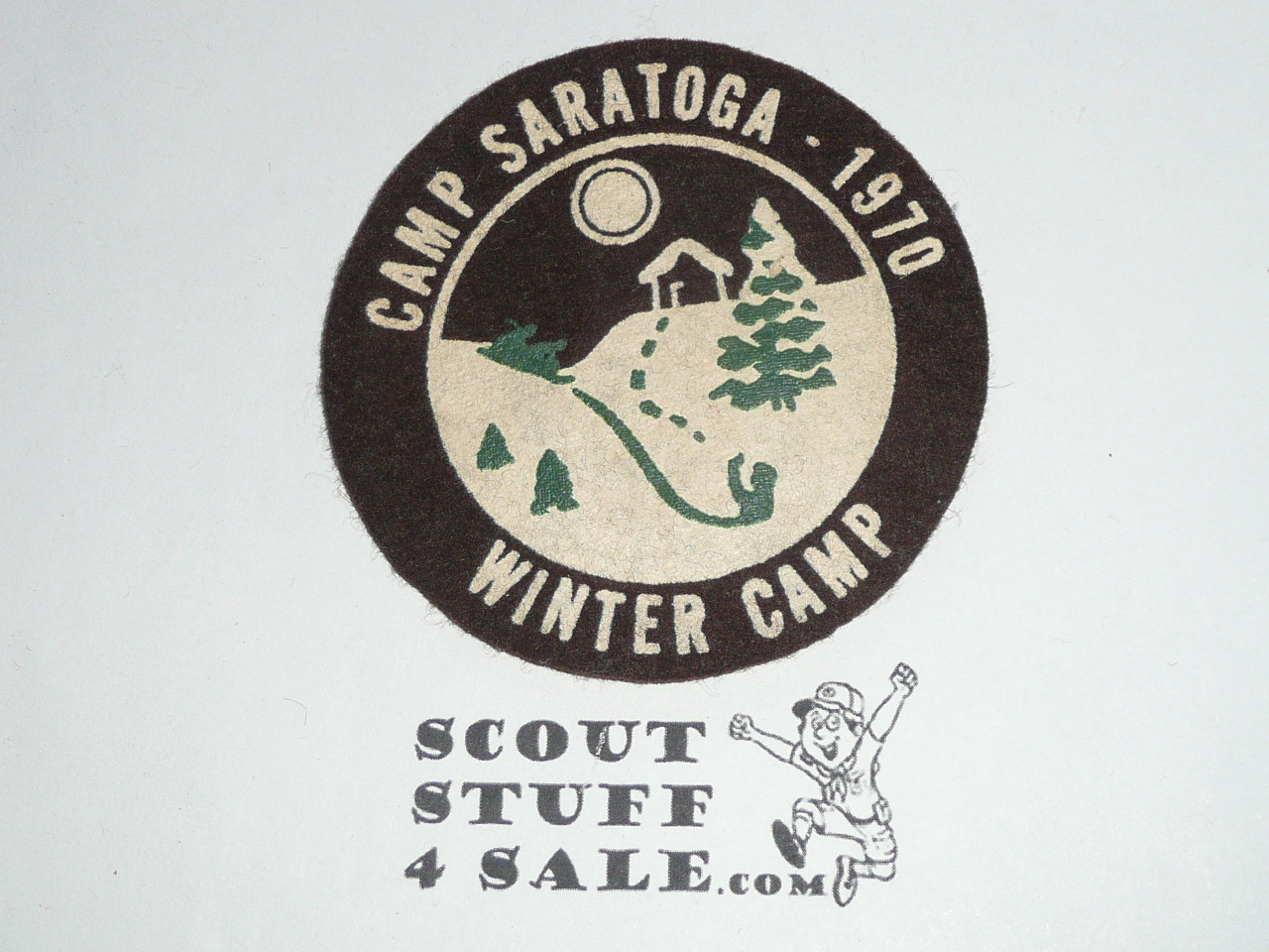 Camp Saratoga Winter Camp Felt Patch, 1970