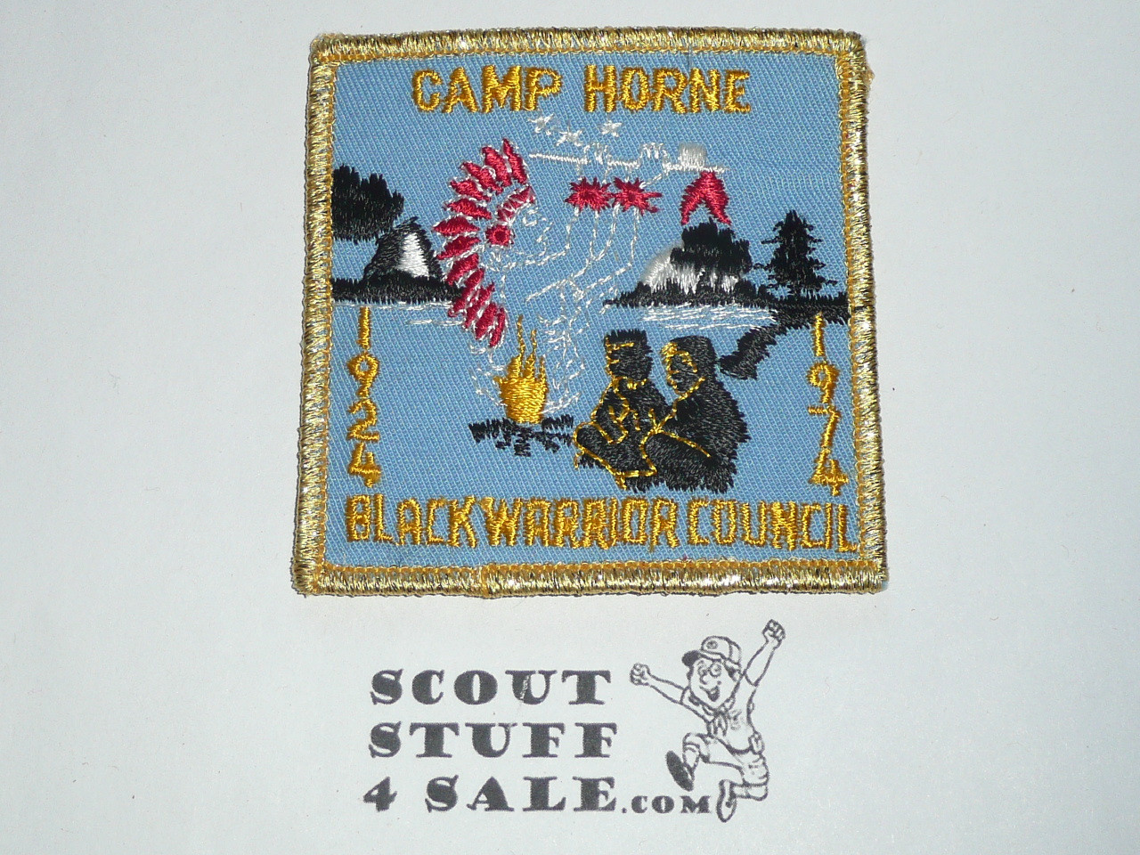 Camp Horne 50th Anniversary Patch, 1974, Black Warrior Council