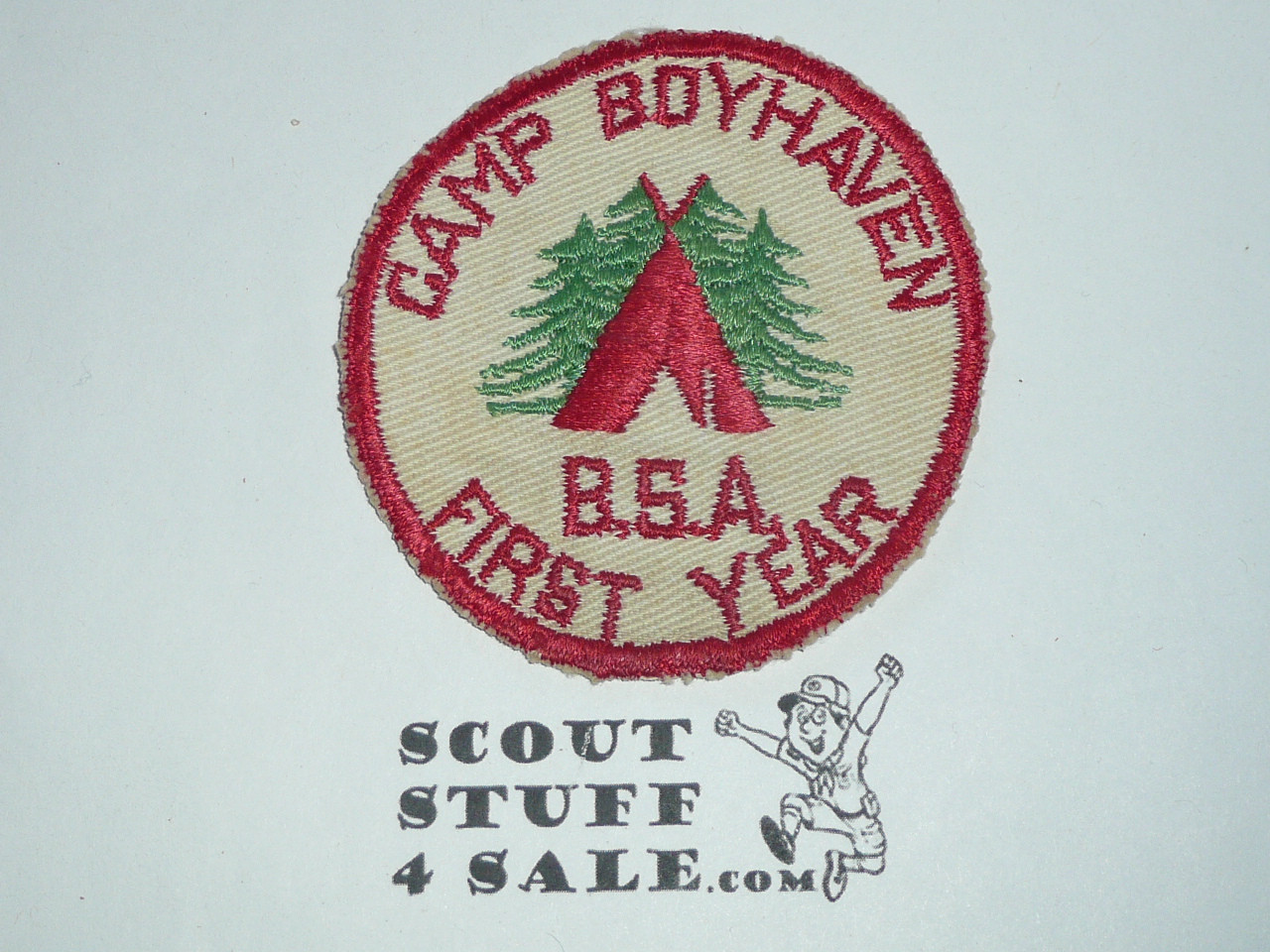 Camp Boyhaven First Year Patch, Schenectady County Council, c/e twill, lite wear