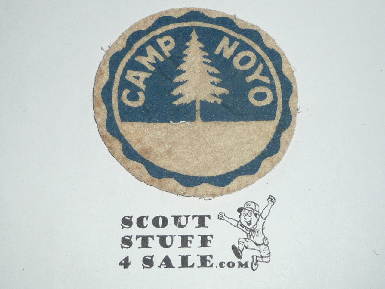 Camp Noyo Felt Camp Patch, Sonoma-Mendocino Area Council, 1940's, Lite wear