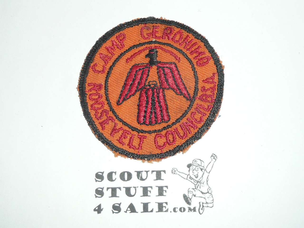 Camp Geronimo Patch, Theodore Roosevelt Council, Black c/e, orange twill, lite use