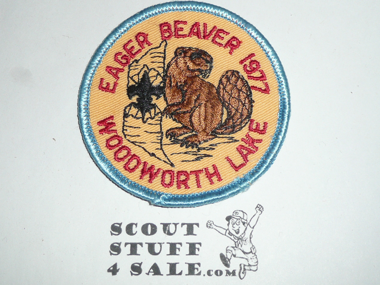 Woodworth Lake Scout Reservation Patch, Sir William Johnson Council, 1977 Eager Beaver