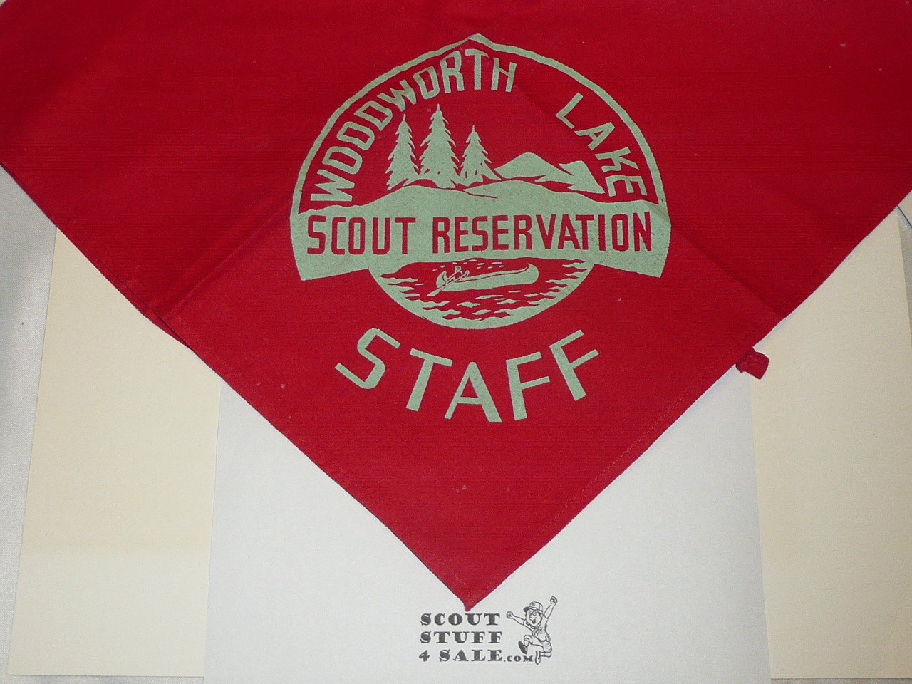 Woodworth Lake Scout Reservation STAFF Neckerchief, Sir William Johnson Council, 1958-60