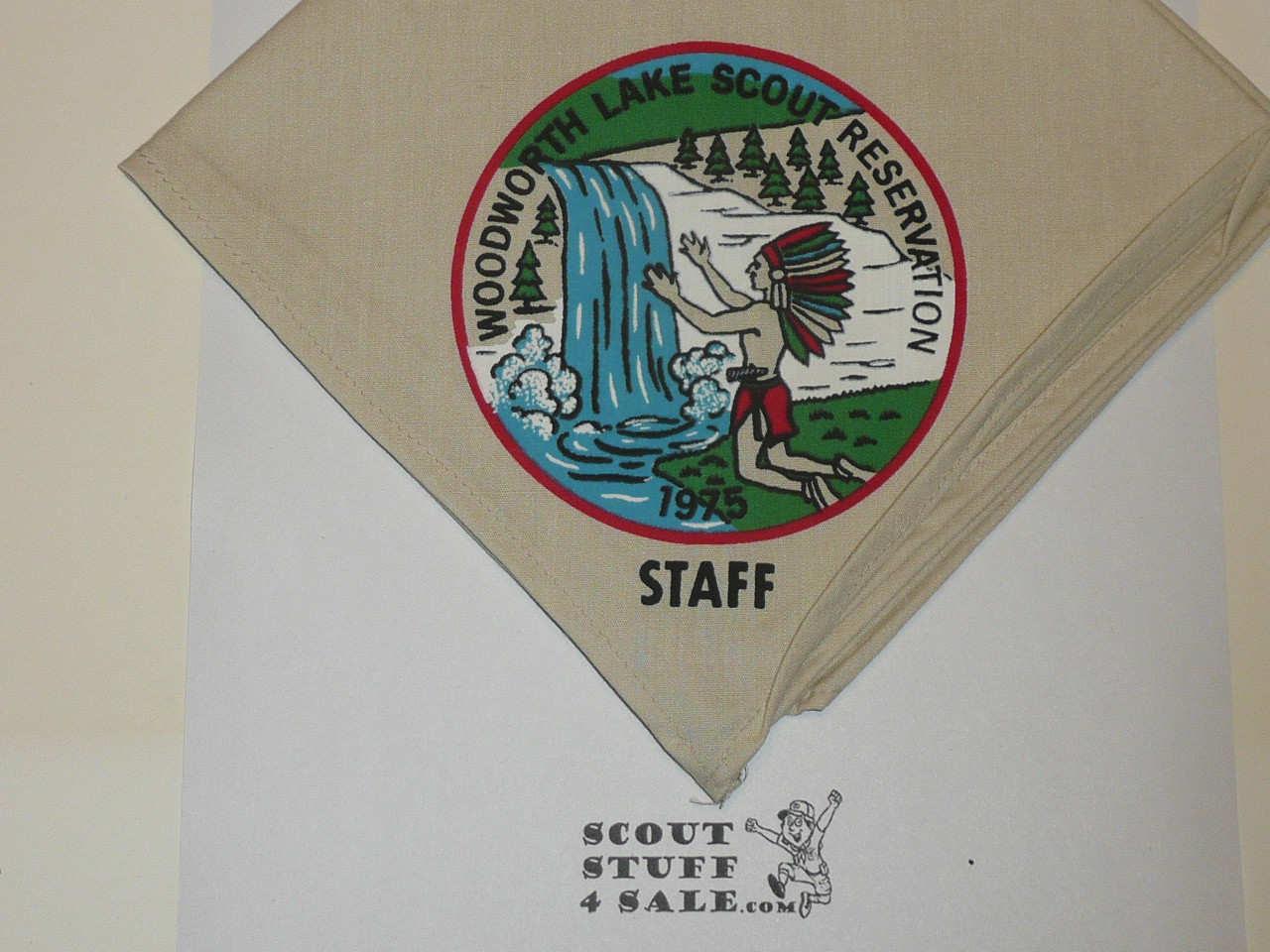 Woodworth Lake Scout Reservation STAFF Neckerchief, Sir William Johnson Council, 1975