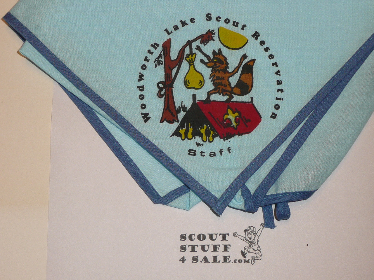 Woodworth Lake Scout Reservation STAFF Neckerchief, Sir William Johnson Council, 1970's