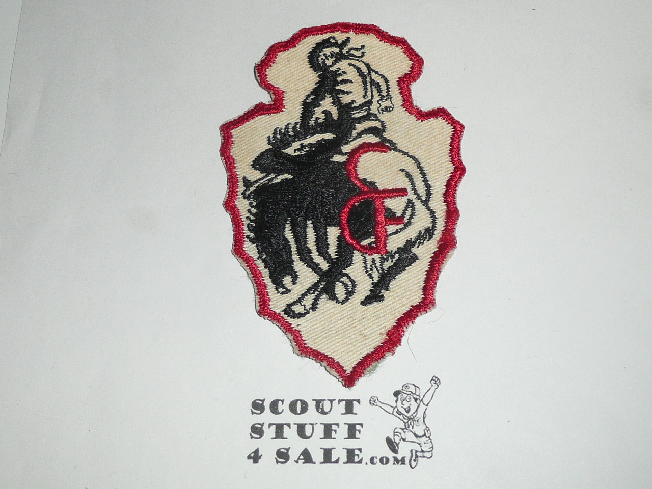 Camp CF Patch, Arrowhead with Bucking Bronco and Rider