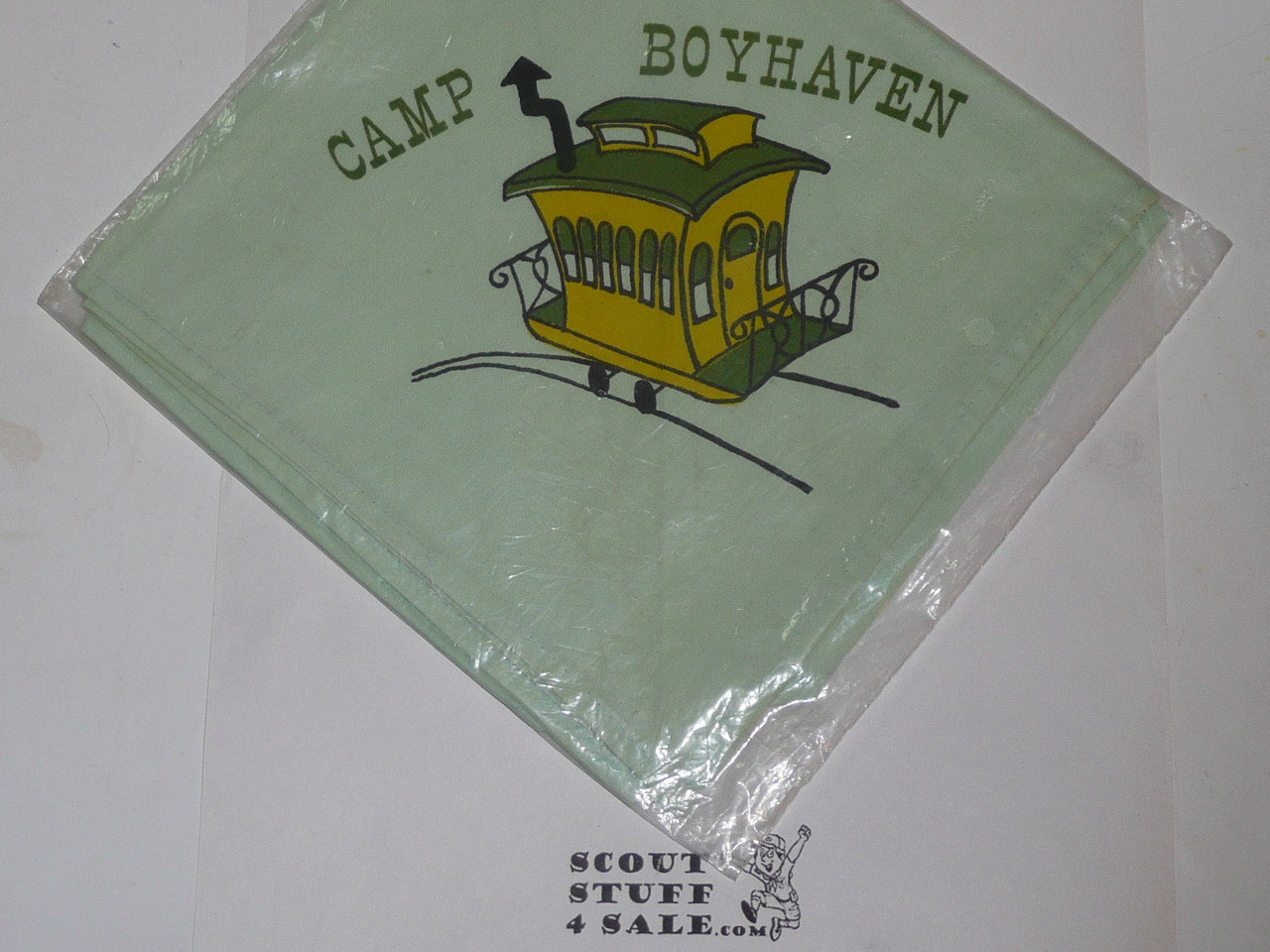 Camp Boyhaven Neckerchief, Schenectady County Council, lt green #2