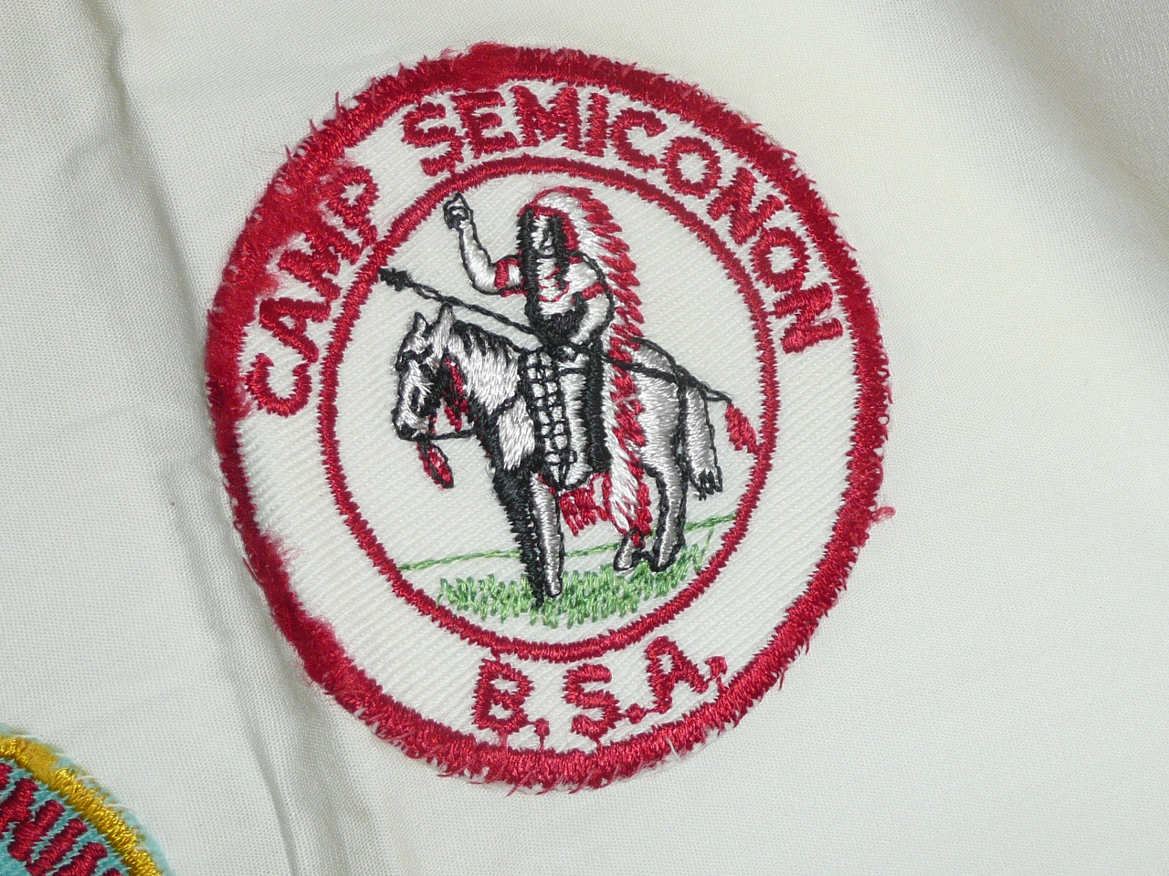 Allegheny Scout Camps Neckerchief with numerous 1950's Camp Patches on it, Allegheny Council