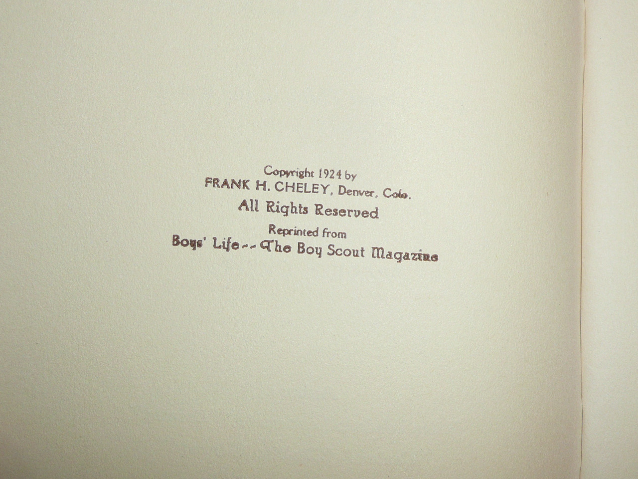 1924 Scouting for Leadership, by Frank Cheley