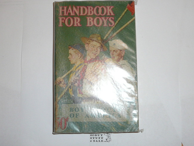 1944 Boy Scout Handbook, Fourth Edition, Thirty-seventh Printing, Norman Rockwell Cover, MINT Condition