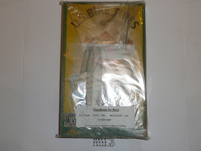 1944 Boy Scout Handbook, Fourth Edition, Thirty-seventh Printing, Norman Rockwell Cover, MINT Condition