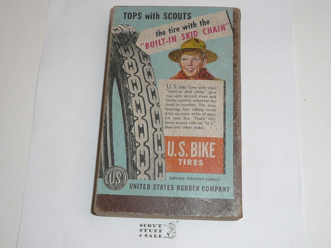 1949 Boy Scout Handbook, Fifth Edition, Second Printing, Don Ross Cover Artwork, two stars on last page, Lt. overall use