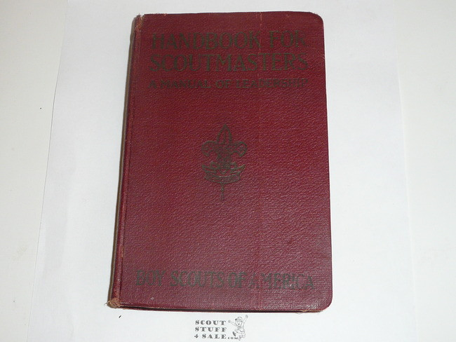 1926 Handbook For Scoutmasters, Second Edition, Ninth Printing, Mint Condition, Maroon color cover