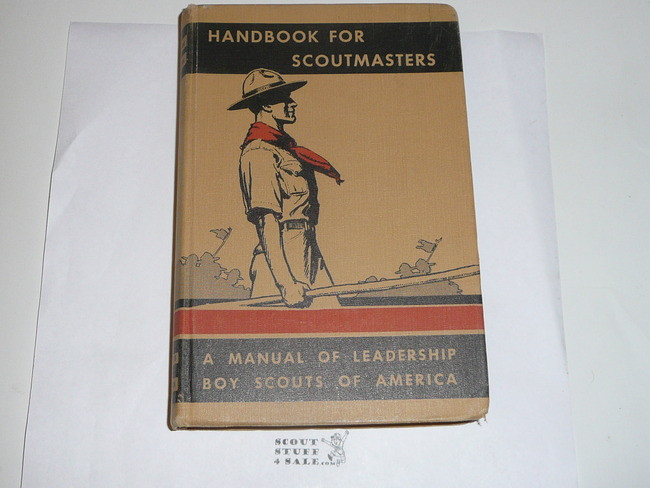 1944 Handbook For Scoutmasters, Third Edition, Volume 1, Eleventh printing (12-44), Lite wear