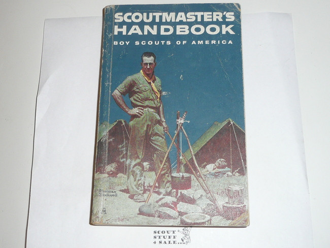 1961 Scoutmasters Handbook, Fifth Edition, Third Printing, Used Condition, Norman Rockwell Cover