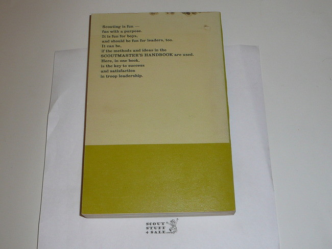 1976 Scoutmasters Handbook, Sixth Edition, Fifth Printing, MINT Condition