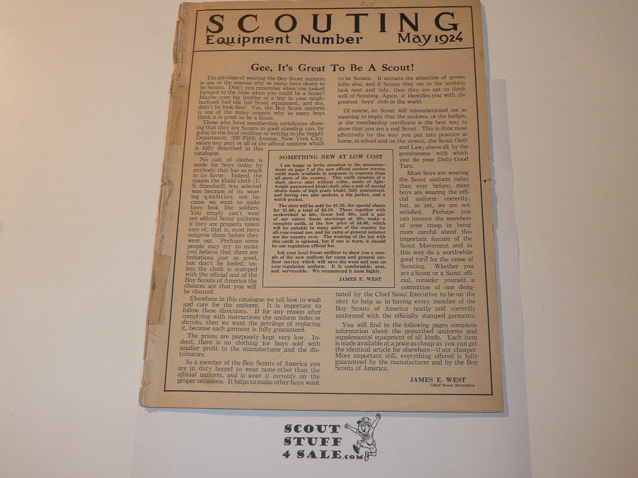 1924, May Scouting Equipment Catalog, Cover Missing