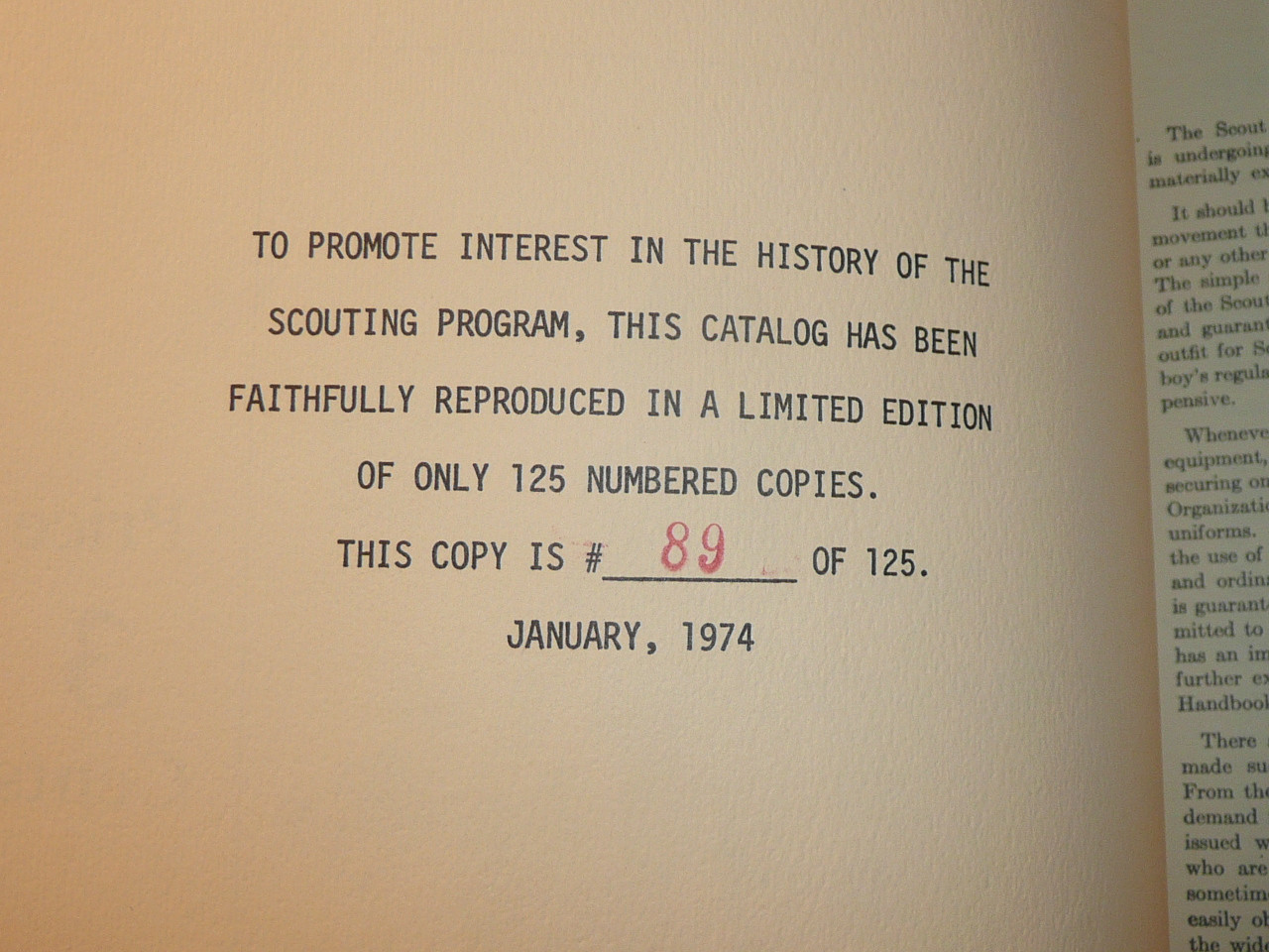 1913 Boy Scout Equipment Catalog, August 1913, REPRINT