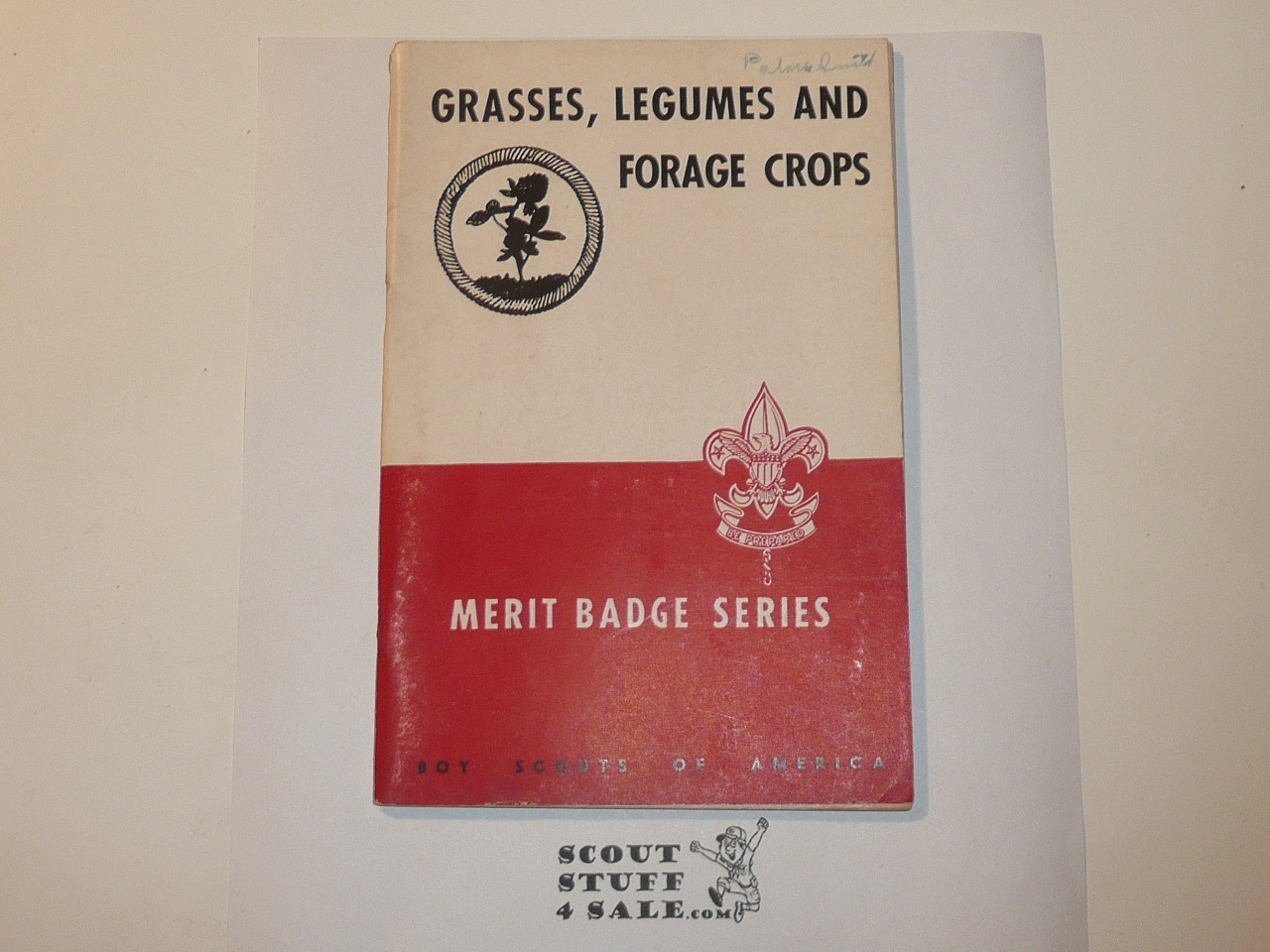 Grasses Legumes and Forage Crops Merit Badge Pamphlet, Type 5, Red/Wht Cover, 2-48 Printing