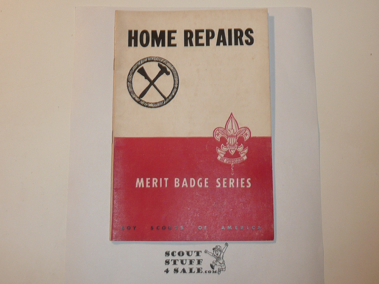 Home Repairs Merit Badge Pamphlet, Type 5, Red/Wht Cover, 5-49 Printing