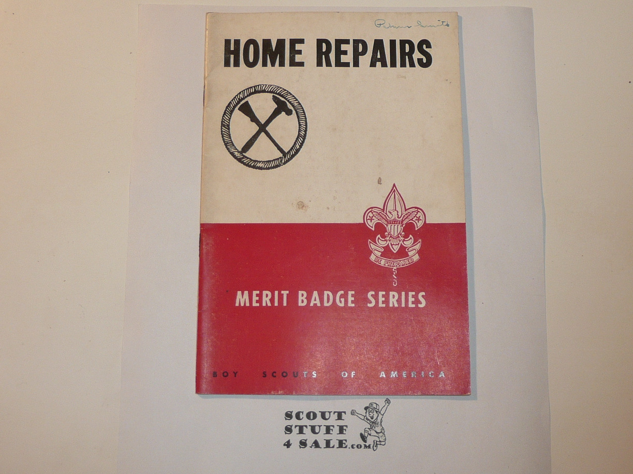 Home Repairs Merit Badge Pamphlet, Type 5, Red/Wht Cover, 2-51 Printing