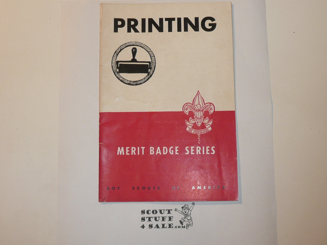Printing Merit Badge Pamphlet, Type 5, Red/Wht Cover, 4-50 Printing