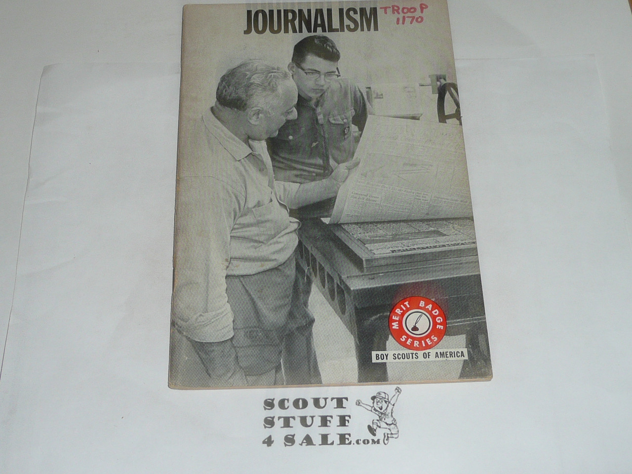 Journalism Merit Badge Pamphlet, Type 7, Full Picture, 5-71 Printing